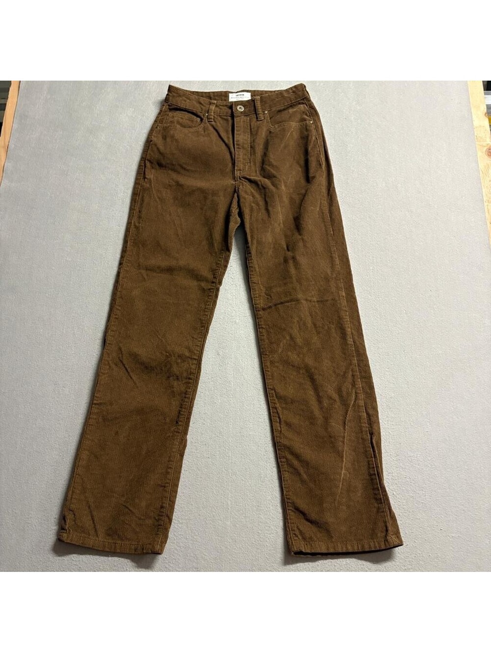 Cotton On Cord Straight Jean Womens Size 6 Brown Corduroy Pants High Rise